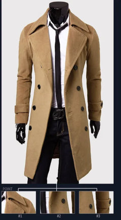 Men's Long Trench Coat